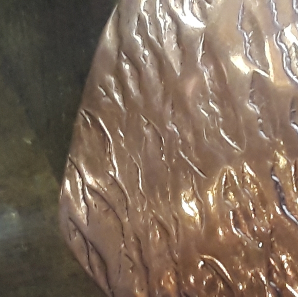 Textured Copper Earrings - Picture 2 of 4